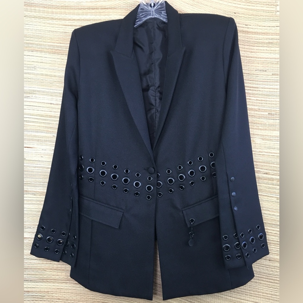Rare Dylanlex "Jagger" Eyelet Statement Blazer - … - image 4